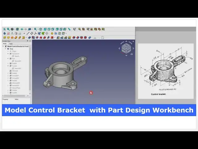 'Video thumbnail for Model Control Bracket with FreeCAD Part Design Workbench | FreeCAD Tutorial | 3D Modeling |'