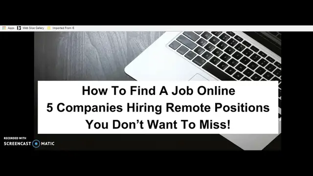 Video thumbnail for How To Find A Job Online - 5 Companies Hiring Remote Positions You Don’t Want To Miss
