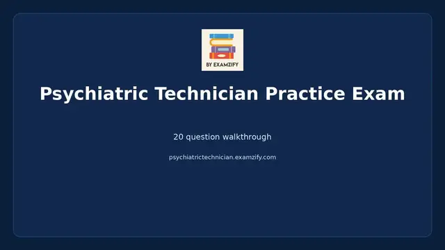 Video thumbnail for Psychiatric Technician Practice Exam