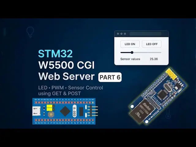 Video thumbnail for STM32 Ethernet with W5500 (PART 6): STM32 HTTP WebServer using CGI
