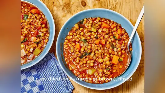 Video thumbnail for lentil soup recipe