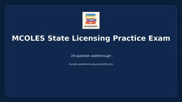 Video thumbnail for MCOLES State Licensing Practice Exam