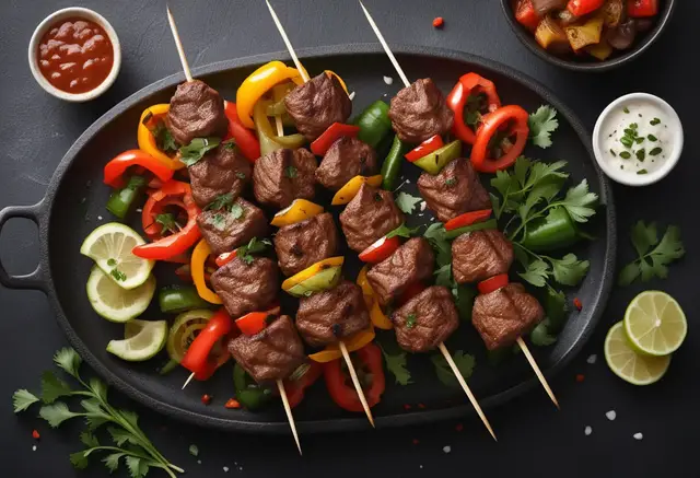 Video thumbnail for Sizzling Beef Kebabs (Shashlik)