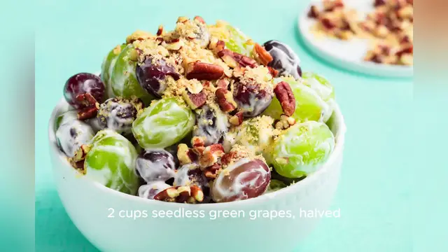 Video thumbnail for grape salad recipe