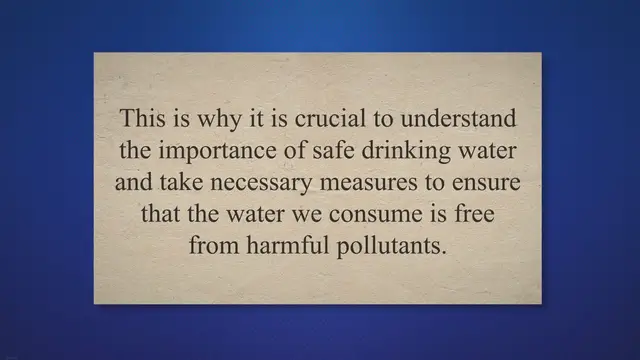 Video thumbnail for Filtering Out the Risks: Why Choosing Filtered Water Over Tap Water is Essential for Safe Drinking