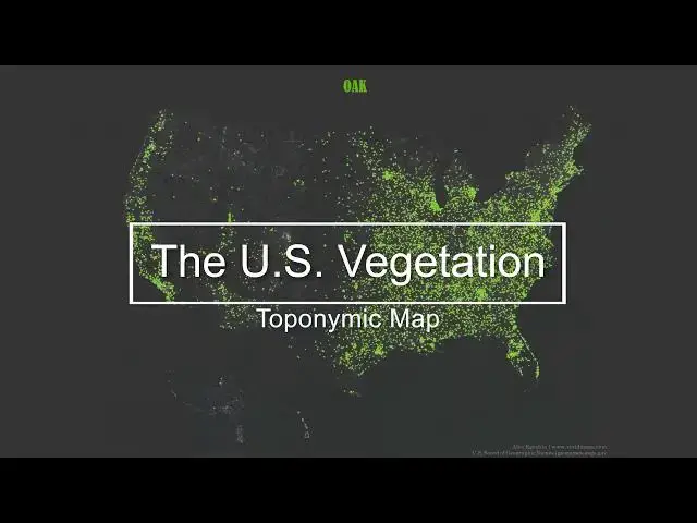 'Video thumbnail for Toponymic Map of the US Vegetation'
