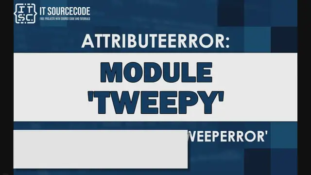Video thumbnail for Attributeerror: module ‘tweepy’ has no attribute ‘tweeperror’