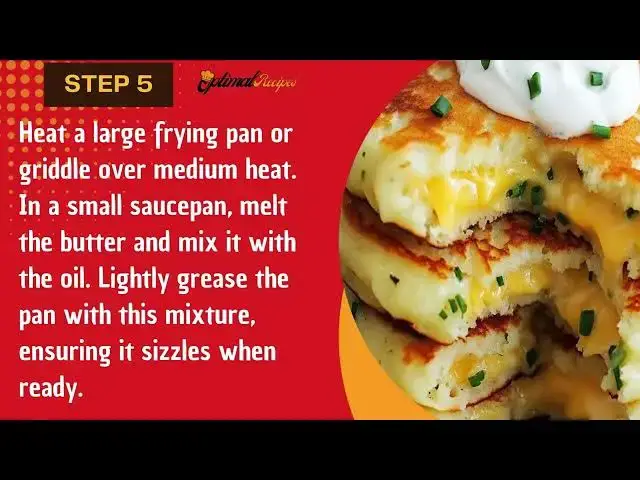 Video thumbnail for Cheese & Chive Pancakes Recipe | Fluffy & Savory Breakfast Idea 🧀🌿