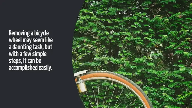 Video thumbnail for How To Remove Bicycle Wheel