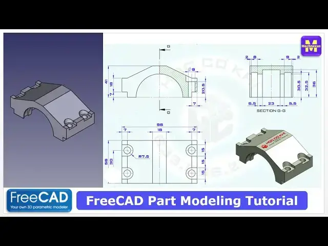 'Video thumbnail for FreeCAD Part Modeling Tutorial | FreeCAD Tutorial | 3D Modeling | Learn FreeCAD | Mechnexus |'