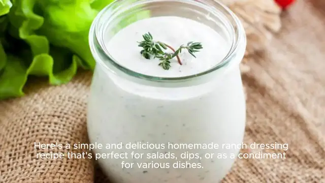 Video thumbnail for ranch dressing recipe