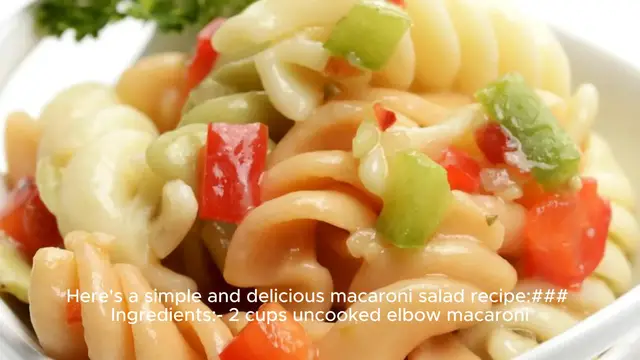 Video thumbnail for macaroni salad recipe