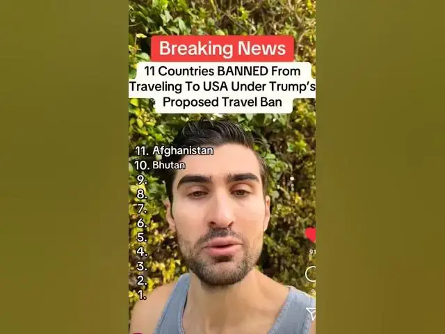 Video thumbnail for 11 Countries BANNED from travelling to USA under Trump's Proposed Travel Ban