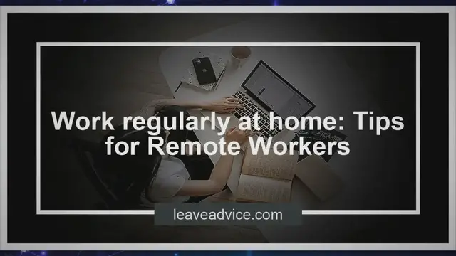 Video thumbnail for Work regularly at home: Tips for Remote Workers
