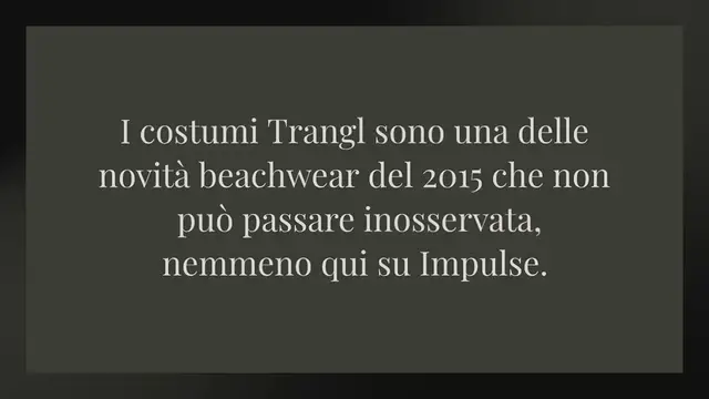 Video thumbnail for Costumi Triangl: un’estate all’insegna del neoprene sporty-chic