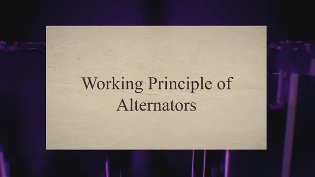 'Video thumbnail for How do alternators work on board ships?'