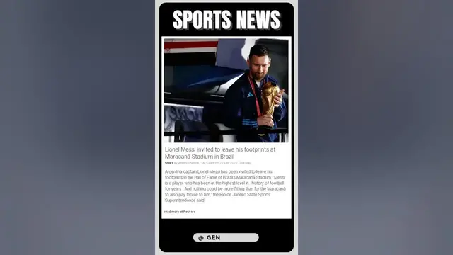 Video thumbnail for Latest Information | Witness History: Lionel Messi Leaves His Mark at Maracanã Stadium! | #shorts