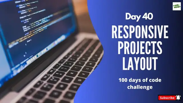 Video thumbnail for Responsive Projects Layout | 100 days of code challenge | Day 40