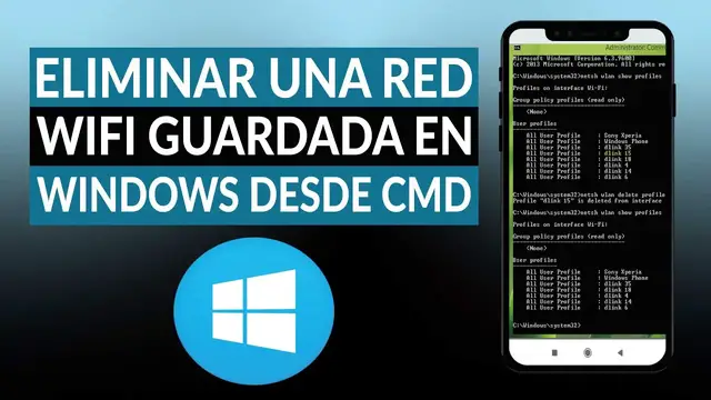 Video thumbnail for Cómo eliminar una conexión de red WiFi guardada en WINDOWS 10, 8 y 7 desde CMD