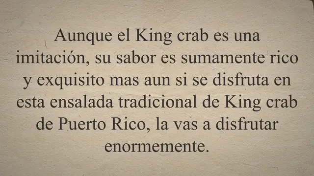 Video thumbnail for Como hacer 【Ensalada de King crab 】Boricua ¡Fácil y Rápida!