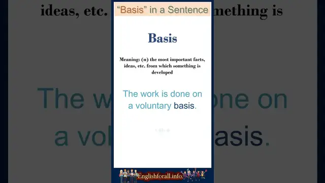Video thumbnail for Basis meaning | Basis in a Sentence | Most common words in English #shorts
