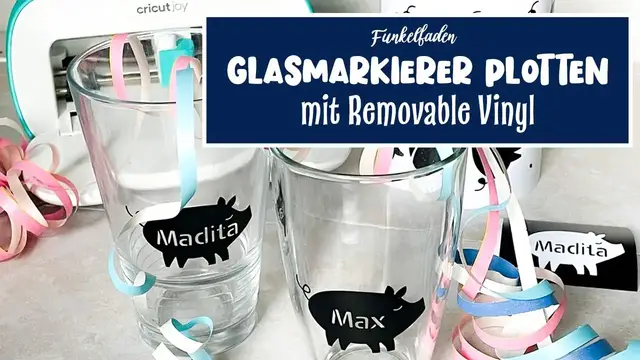 Video thumbnail for 🎇 Super einfach Gläser Aufkleber plotten für Silvester mit Cricut Joy Plotter  + Plotterfreebie