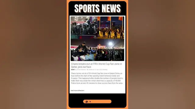 'Video thumbnail for Actual Information | Chaos at the FIFA World Cup fan zone in Qatar! | #shorts #sports'