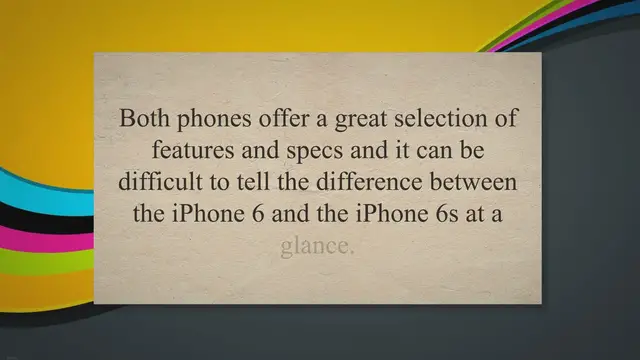 'Video thumbnail for What’s The Difference Between The iPhone 6 And The 6s'