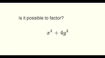 Video thumbnail for Factor the Sum of Squares