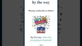 Video thumbnail for "By the way" meaning | "by the way" in a sentence | Common English Idioms #shorts