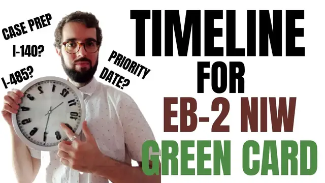 'Video thumbnail for ⏱ Timeline for EB2 NIW green card petition in 2022'