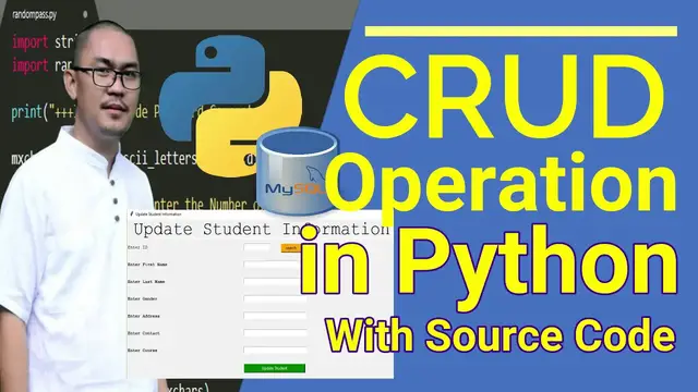 Video thumbnail for CRUD Operations In Python With Source Code 2020 Free Download