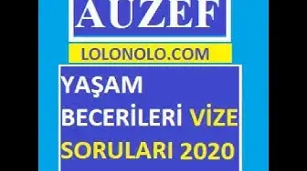 Video thumbnail for Yaşam Becerileri 2020 Vize