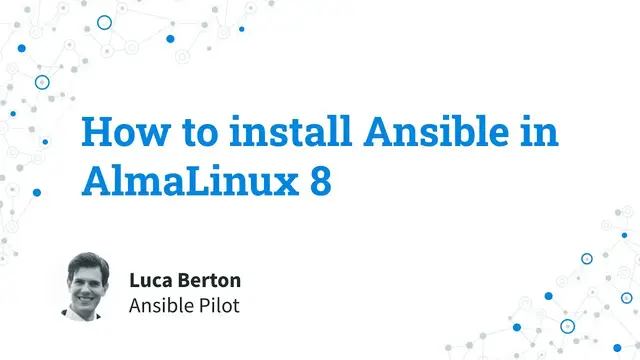 Video thumbnail for How to install Ansible in AlmaLinux 8 - Ansible install