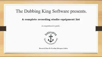 Video thumbnail for A Complete Recording Studio Equipment List (Case Study)