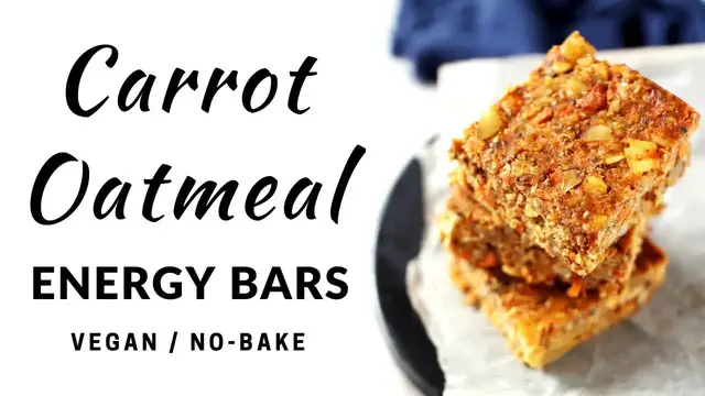 Video thumbnail for 🥕 Easy No-Bake Carrot Oatmeal Energy Bars (Vegan)
