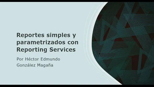 Video thumbnail for Reportes con Reporting Services para principiantes.
