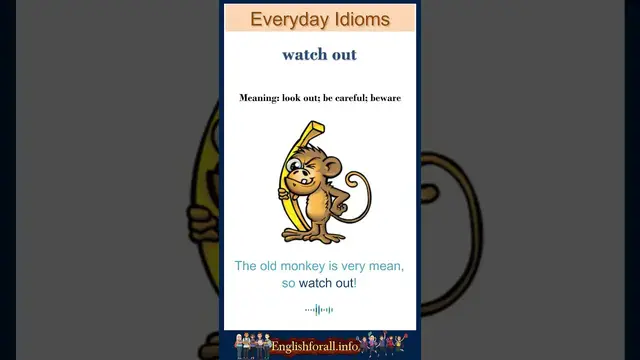 Video thumbnail for Watch out meaning | watch out sentences | Common English Idioms #shorts