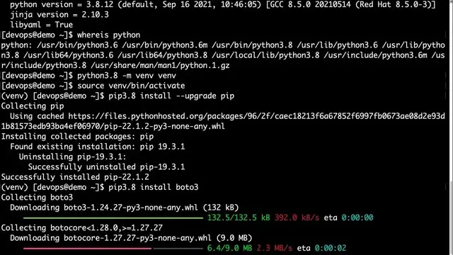 Video thumbnail for Configure a Python Virtual Environment for Ansible AWS - ansible collection amazon.aws