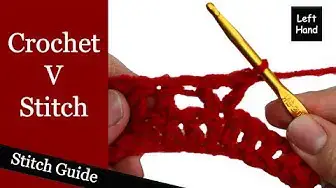 'Video thumbnail for Crochet V Stitch - (Left Hand) Stitch Guide'
