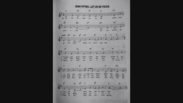 Video thumbnail for Abba Father Let Us Be Yours - Catholic Mass Song Sheet Music