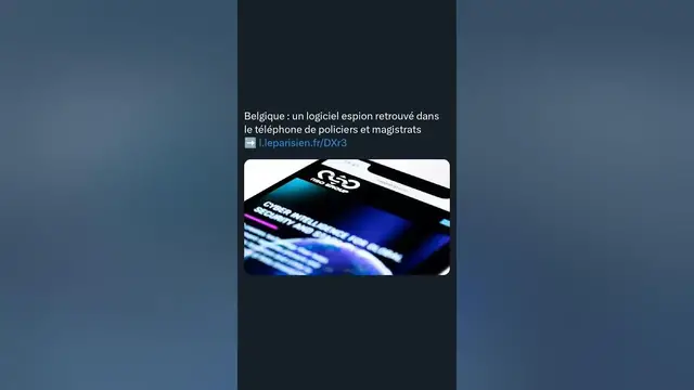 'Video thumbnail for Belgique : un logiciel espion retrouvé dans le téléphone de policiers et magistrats'
