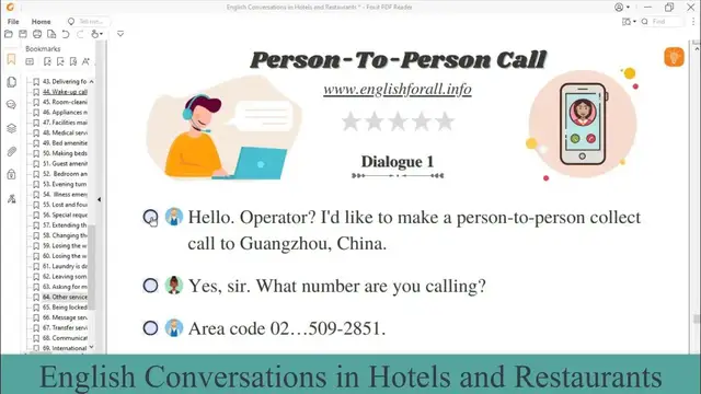 Video thumbnail for English Conversation | Person to Person call