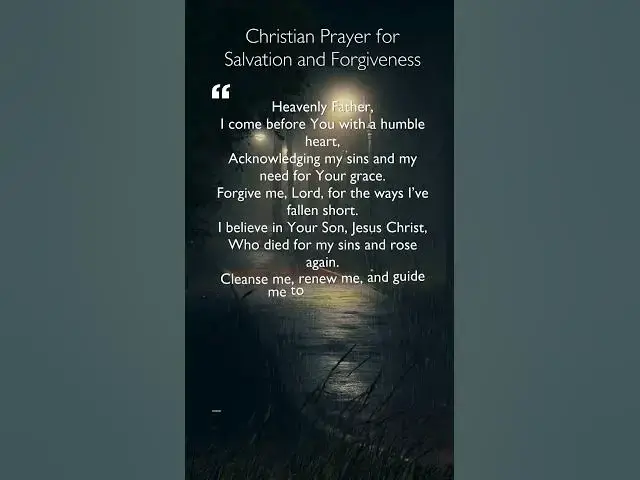 Video thumbnail for Christian Prayer for Salvation and Forgiveness