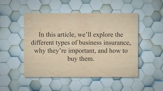 Video thumbnail for What You Need To Know About Business Insurance