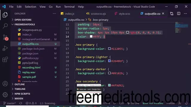 Video thumbnail for Node.js Express Script to Convert Sass SCSS to CSS Online App Using Node-Sass Library Full Project