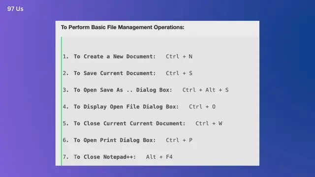 Video thumbnail for 97 Useful Notepad++ Keyboard Shortcuts