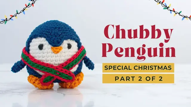 Video thumbnail for Chubby Penguin amigurumi pattern | How to crochet a Penguin Christmas ornament pattern PART 2