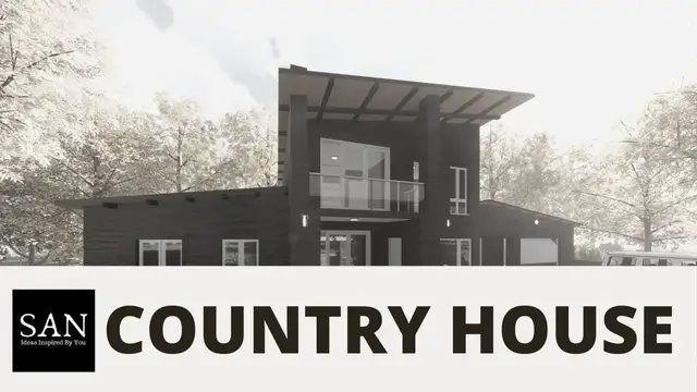 'Video thumbnail for 3 bedroom 2 story House Plan Render Twinmotion 2020 and Archicad 23 Model'