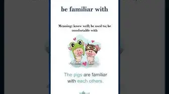 Video thumbnail for "Be familiar with" meaning | "be familiar with" in a sentence | Common English Idioms #shorts